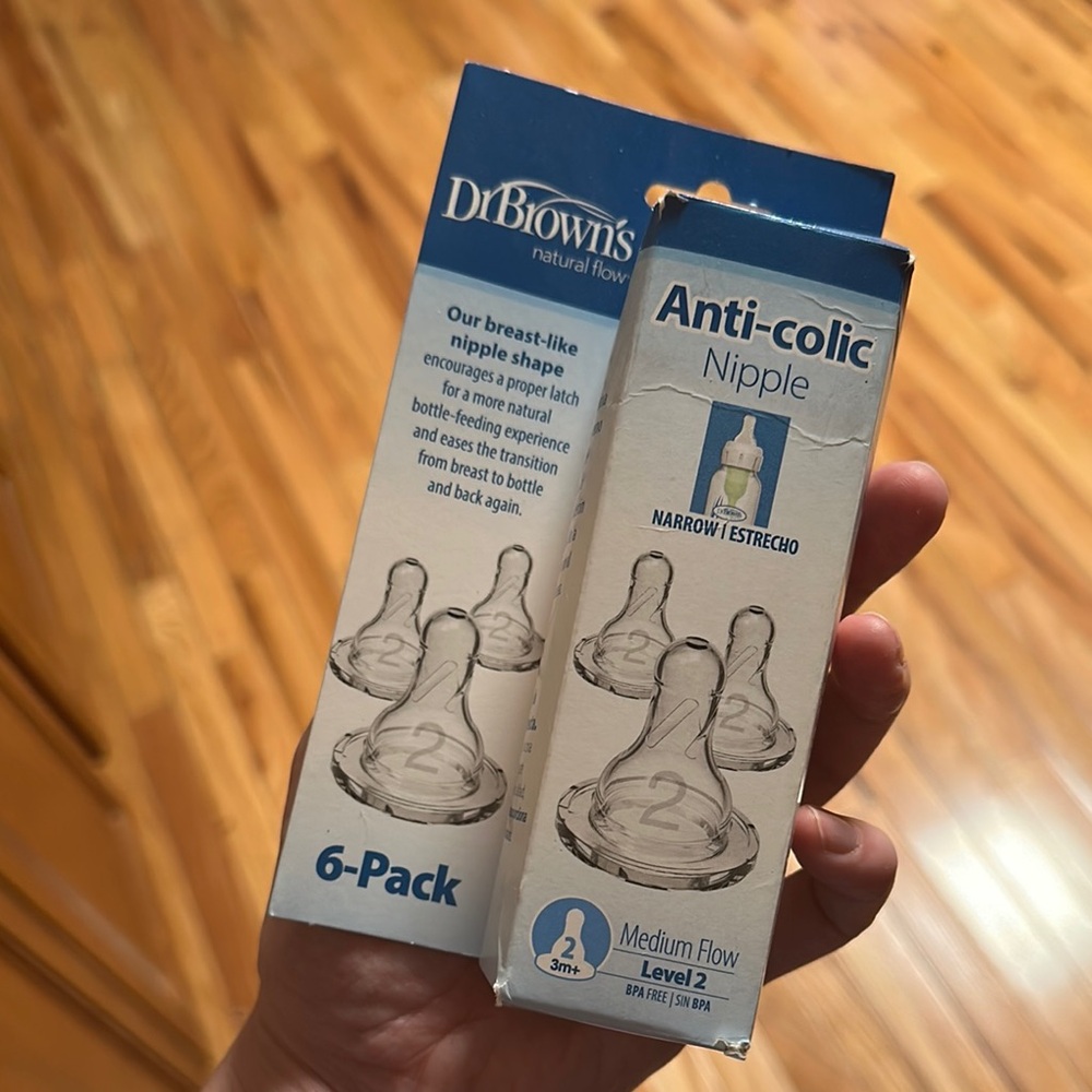 Anti-Colic Nipple 6-Pack - Medium Flow